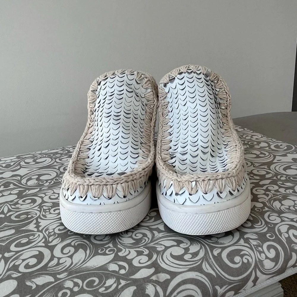 Mou Special Leather White Summer Eskimo Sneakers - Picture 6 of 7